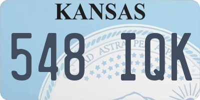 KS license plate 548IQK