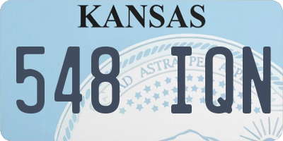 KS license plate 548IQN