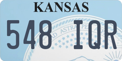 KS license plate 548IQR