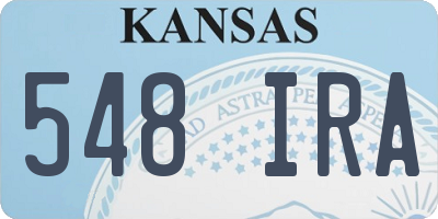 KS license plate 548IRA