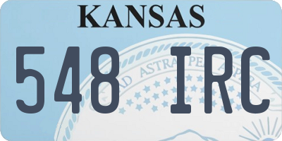 KS license plate 548IRC