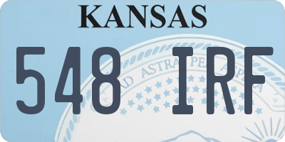 KS license plate 548IRF