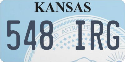 KS license plate 548IRG