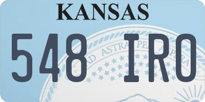 KS license plate 548IRO