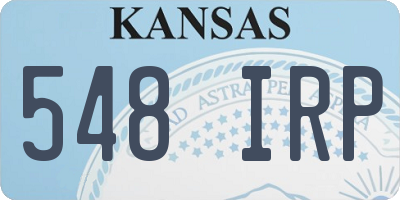 KS license plate 548IRP