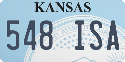 KS license plate 548ISA