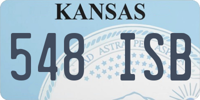 KS license plate 548ISB