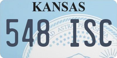 KS license plate 548ISC