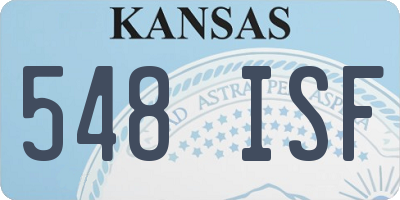 KS license plate 548ISF