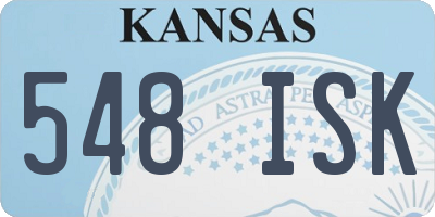 KS license plate 548ISK