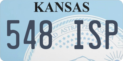 KS license plate 548ISP