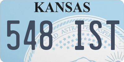 KS license plate 548IST