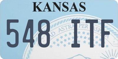 KS license plate 548ITF