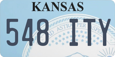 KS license plate 548ITY