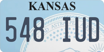 KS license plate 548IUD
