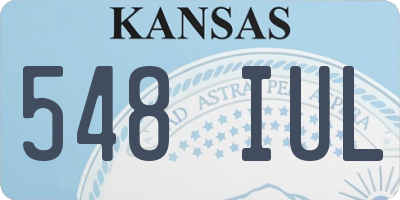 KS license plate 548IUL