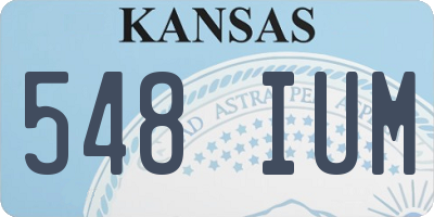 KS license plate 548IUM
