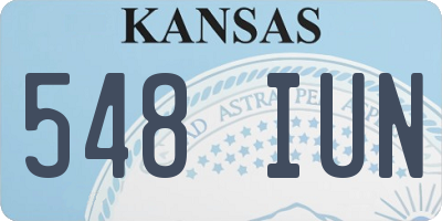 KS license plate 548IUN