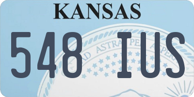 KS license plate 548IUS