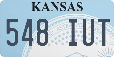 KS license plate 548IUT