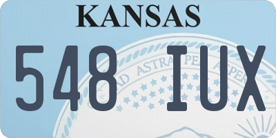 KS license plate 548IUX