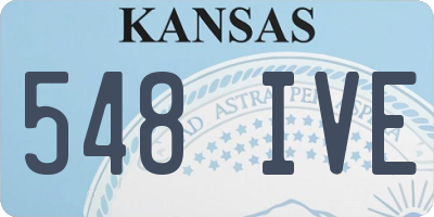 KS license plate 548IVE