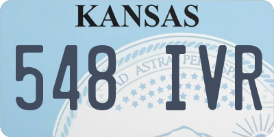 KS license plate 548IVR