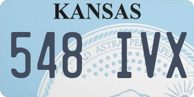 KS license plate 548IVX