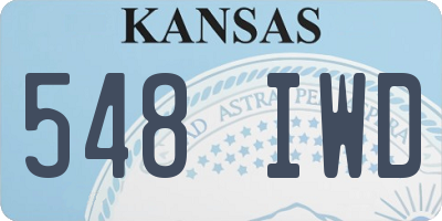KS license plate 548IWD
