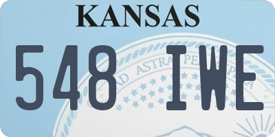 KS license plate 548IWE
