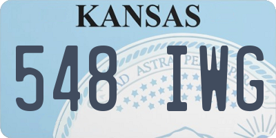 KS license plate 548IWG