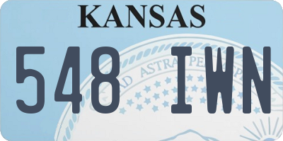 KS license plate 548IWN