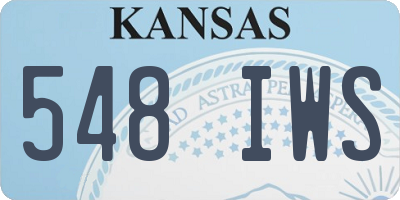 KS license plate 548IWS