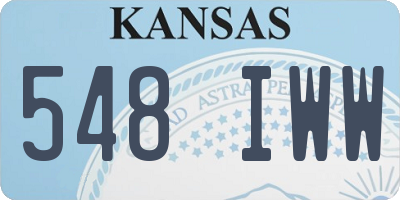 KS license plate 548IWW