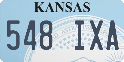 KS license plate 548IXA