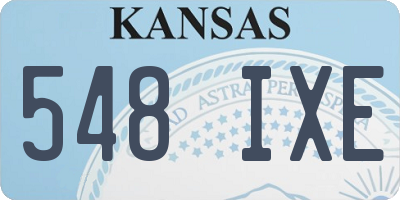 KS license plate 548IXE