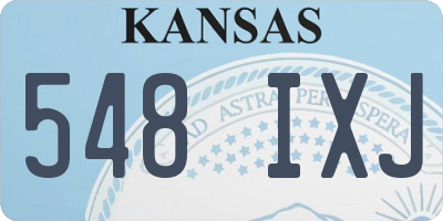 KS license plate 548IXJ