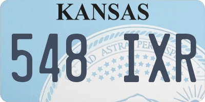 KS license plate 548IXR
