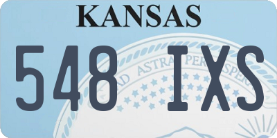 KS license plate 548IXS