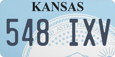 KS license plate 548IXV