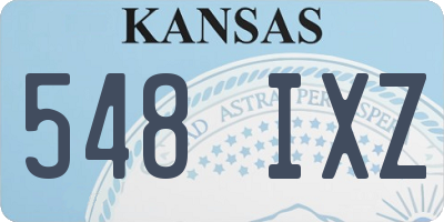 KS license plate 548IXZ