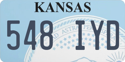 KS license plate 548IYD