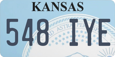 KS license plate 548IYE