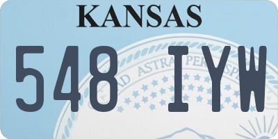KS license plate 548IYW