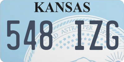 KS license plate 548IZG