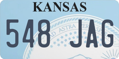 KS license plate 548JAG