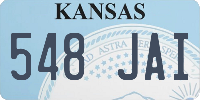 KS license plate 548JAI