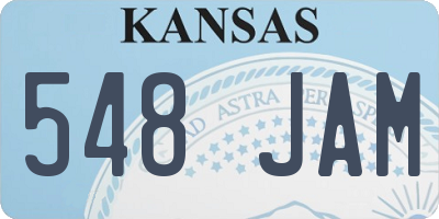 KS license plate 548JAM