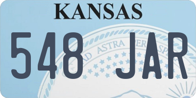 KS license plate 548JAR