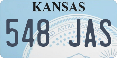 KS license plate 548JAS
